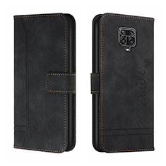 Handytasche Stand Schutzhülle Flip Leder Hülle H01X für Xiaomi Redmi Note 9 Pro Schwarz