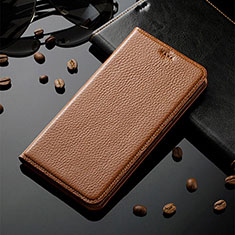 Handytasche Stand Schutzhülle Flip Leder Hülle H02P für Motorola Moto Edge (2023) 5G Hellbraun