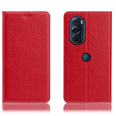 Handytasche Stand Schutzhülle Flip Leder Hülle H02P für Motorola Moto Edge 30 Pro 5G Rot