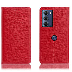 Handytasche Stand Schutzhülle Flip Leder Hülle H02P für Motorola Moto Edge S30 5G Rot