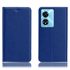 Handytasche Stand Schutzhülle Flip Leder Hülle H02P für Oppo A1x 5G Blau