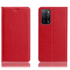 Handytasche Stand Schutzhülle Flip Leder Hülle H02P für Oppo A53s 5G Rot