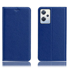 Handytasche Stand Schutzhülle Flip Leder Hülle H02P für Oppo K10X 5G Blau