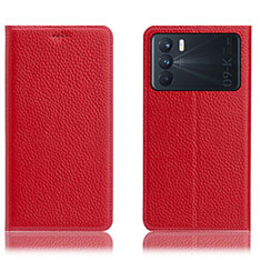 Handytasche Stand Schutzhülle Flip Leder Hülle H02P für Oppo K9 Pro 5G Rot