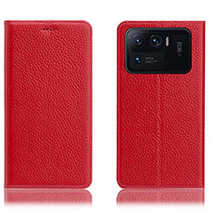 Handytasche Stand Schutzhülle Flip Leder Hülle H02P für Xiaomi Mi 11 Ultra 5G Rot