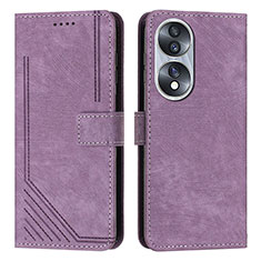 Handytasche Stand Schutzhülle Flip Leder Hülle H02X für Huawei Honor 70 5G Violett