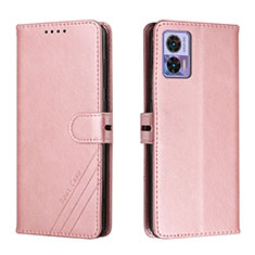 Handytasche Stand Schutzhülle Flip Leder Hülle H02X für Motorola Moto Edge 30 Lite 5G Rosegold