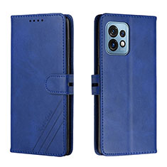 Handytasche Stand Schutzhülle Flip Leder Hülle H02X für Motorola Moto Edge Plus (2023) 5G Blau