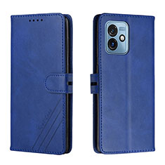 Handytasche Stand Schutzhülle Flip Leder Hülle H02X für Motorola Moto G 5G (2023) Blau