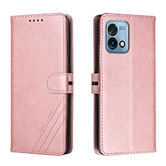 Handytasche Stand Schutzhülle Flip Leder Hülle H02X für Motorola Moto G Stylus (2023) 4G Rosegold