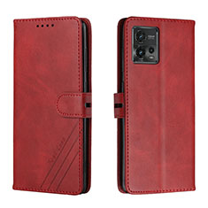 Handytasche Stand Schutzhülle Flip Leder Hülle H02X für Motorola Moto G72 Rot