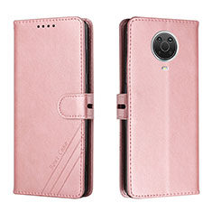 Handytasche Stand Schutzhülle Flip Leder Hülle H02X für Nokia G10 Rosegold