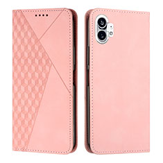 Handytasche Stand Schutzhülle Flip Leder Hülle H02X für Nothing Phone 1 Rosegold