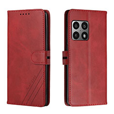 Handytasche Stand Schutzhülle Flip Leder Hülle H02X für OnePlus 10 Pro 5G Rot