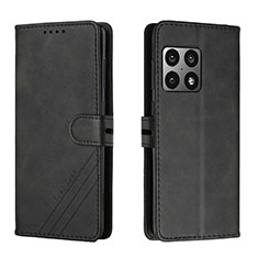 Handytasche Stand Schutzhülle Flip Leder Hülle H02X für OnePlus 10 Pro 5G Schwarz