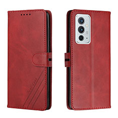 Handytasche Stand Schutzhülle Flip Leder Hülle H02X für OnePlus 9RT 5G Rot