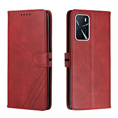 Handytasche Stand Schutzhülle Flip Leder Hülle H02X für Oppo A53s 5G Rot