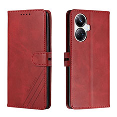 Handytasche Stand Schutzhülle Flip Leder Hülle H02X für Realme 10 Pro+ Plus 5G Rot