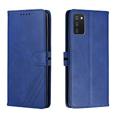 Handytasche Stand Schutzhülle Flip Leder Hülle H02X für Samsung Galaxy A02s Blau