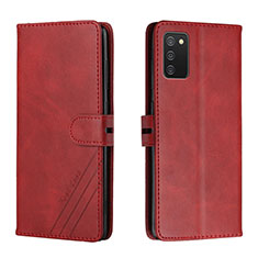 Handytasche Stand Schutzhülle Flip Leder Hülle H02X für Samsung Galaxy A02s Rot