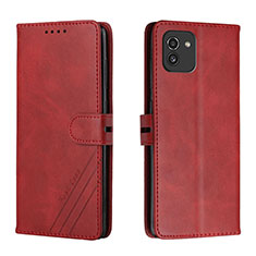 Handytasche Stand Schutzhülle Flip Leder Hülle H02X für Samsung Galaxy A03 Rot