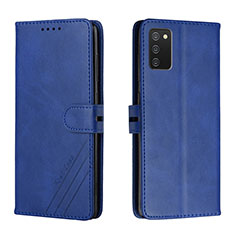 Handytasche Stand Schutzhülle Flip Leder Hülle H02X für Samsung Galaxy A03s Blau