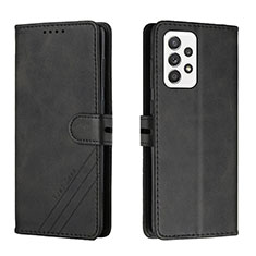 Handytasche Stand Schutzhülle Flip Leder Hülle H02X für Samsung Galaxy A33 5G Schwarz