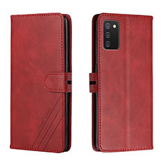 Handytasche Stand Schutzhülle Flip Leder Hülle H02X für Samsung Galaxy M02s Rot