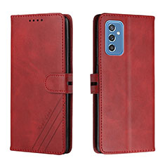 Handytasche Stand Schutzhülle Flip Leder Hülle H02X für Samsung Galaxy M52 5G Rot