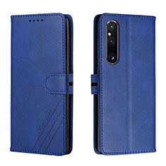 Handytasche Stand Schutzhülle Flip Leder Hülle H02X für Sony Xperia 1 V Blau