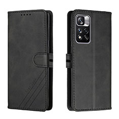 Handytasche Stand Schutzhülle Flip Leder Hülle H02X für Xiaomi Mi 11i 5G (2022) Schwarz