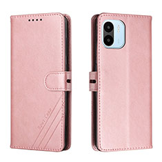 Handytasche Stand Schutzhülle Flip Leder Hülle H02X für Xiaomi Poco C50 Rosegold