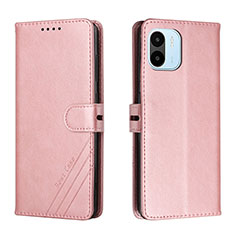 Handytasche Stand Schutzhülle Flip Leder Hülle H02X für Xiaomi Poco C51 Rosegold