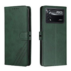 Handytasche Stand Schutzhülle Flip Leder Hülle H02X für Xiaomi Poco X4 Pro 5G Grün