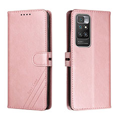 Handytasche Stand Schutzhülle Flip Leder Hülle H02X für Xiaomi Redmi 10 (2022) Rosegold