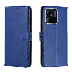 Handytasche Stand Schutzhülle Flip Leder Hülle H02X für Xiaomi Redmi 10 India Blau