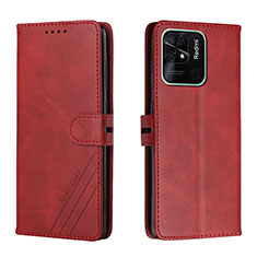 Handytasche Stand Schutzhülle Flip Leder Hülle H02X für Xiaomi Redmi 10 India Rot