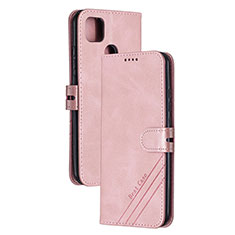 Handytasche Stand Schutzhülle Flip Leder Hülle H02X für Xiaomi Redmi 9 India Rosegold