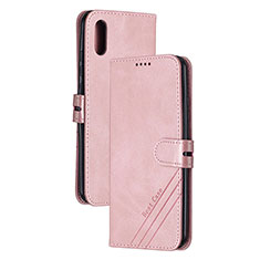 Handytasche Stand Schutzhülle Flip Leder Hülle H02X für Xiaomi Redmi 9A Rosegold