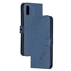 Handytasche Stand Schutzhülle Flip Leder Hülle H02X für Xiaomi Redmi 9i Blau