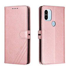 Handytasche Stand Schutzhülle Flip Leder Hülle H02X für Xiaomi Redmi A1 Plus Rosegold