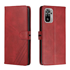 Handytasche Stand Schutzhülle Flip Leder Hülle H02X für Xiaomi Redmi Note 10 4G Rot