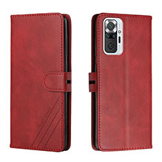 Handytasche Stand Schutzhülle Flip Leder Hülle H02X für Xiaomi Redmi Note 10 Pro Max Rot