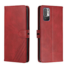 Handytasche Stand Schutzhülle Flip Leder Hülle H02X für Xiaomi Redmi Note 10T 5G Rot