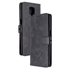 Handytasche Stand Schutzhülle Flip Leder Hülle H02X für Xiaomi Redmi Note 9S Schwarz