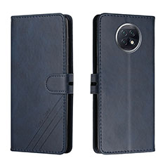 Handytasche Stand Schutzhülle Flip Leder Hülle H02X für Xiaomi Redmi Note 9T 5G Blau