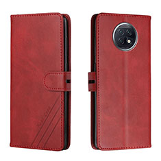 Handytasche Stand Schutzhülle Flip Leder Hülle H02X für Xiaomi Redmi Note 9T 5G Rot