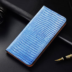 Handytasche Stand Schutzhülle Flip Leder Hülle H03 für Apple iPhone 13 Mini Hellblau