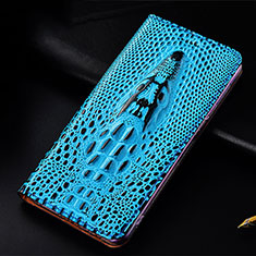 Handytasche Stand Schutzhülle Flip Leder Hülle H03P für Apple iPhone 11 Pro Max Hellblau