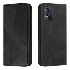 Handytasche Stand Schutzhülle Flip Leder Hülle H03X für Motorola Moto E13 Schwarz